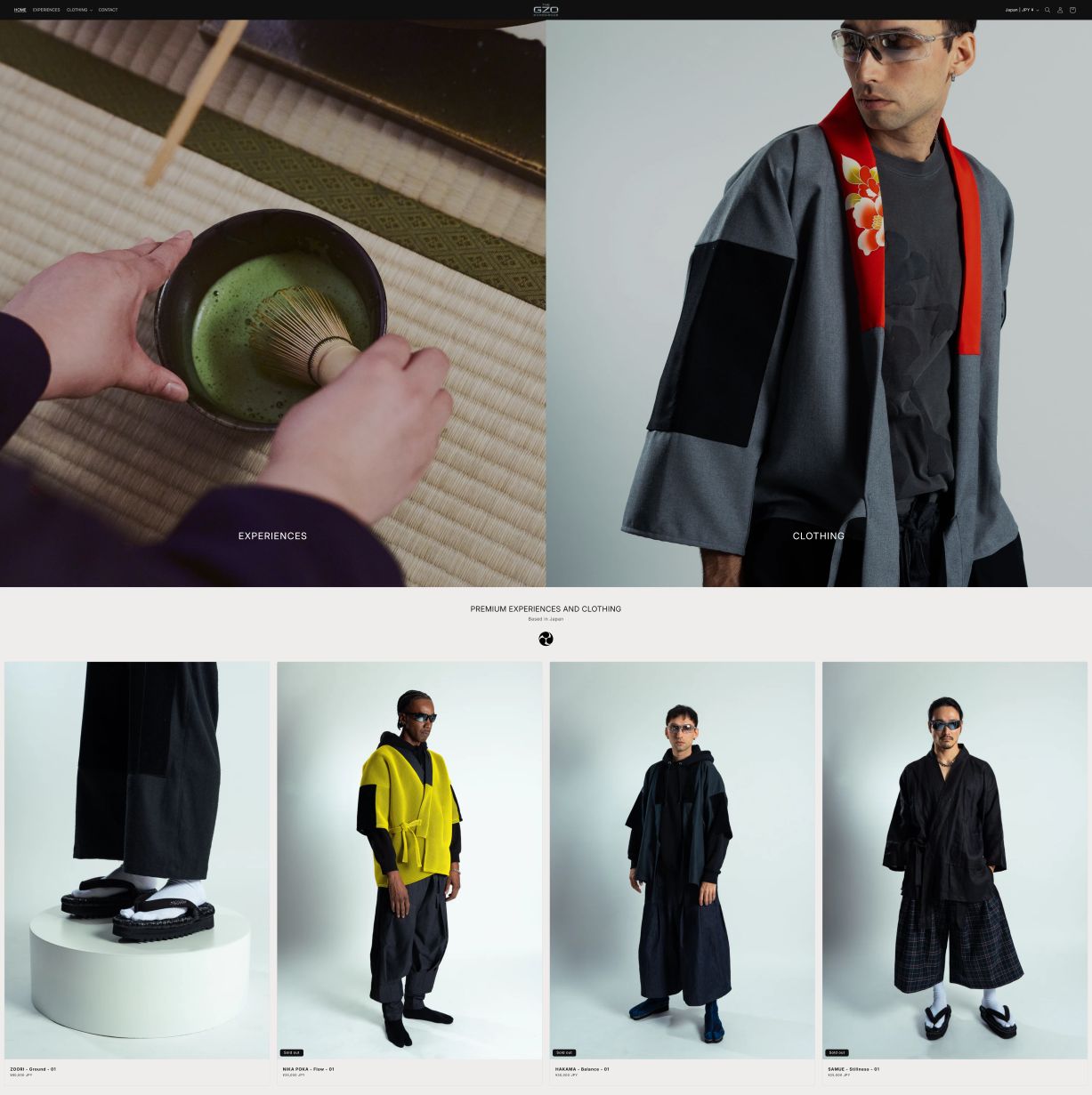 GZO Experience website